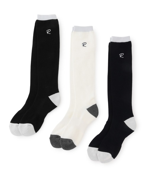 JUN&ROPE'（ジュンアンドロペ）の「ラメライン使いハイソックス（ソックス/靴下・レディース・ホワイト/ブラック/ネイビー・FREE）」の5枚目の写真