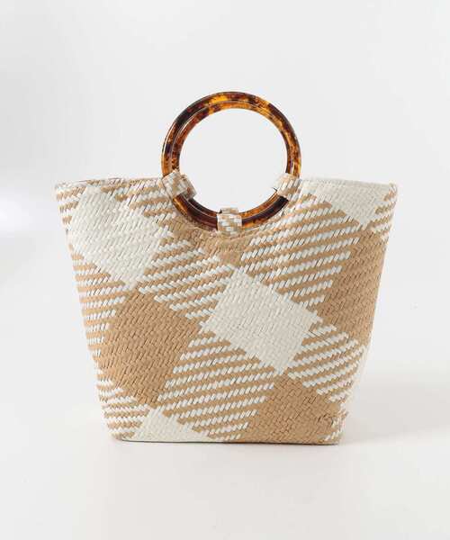 RODE SKO(ロデスコ)の「ANITA 柄かごバッグ(トートバッグ・レディース・ホワイト/ブラック・ONE)」の4枚目の写真