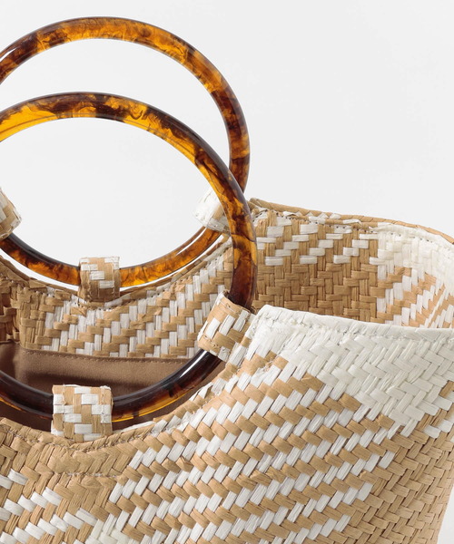 RODE SKO(ロデスコ)の「ANITA 柄かごバッグ(トートバッグ・レディース・ホワイト/ブラック・ONE)」の22枚目の写真