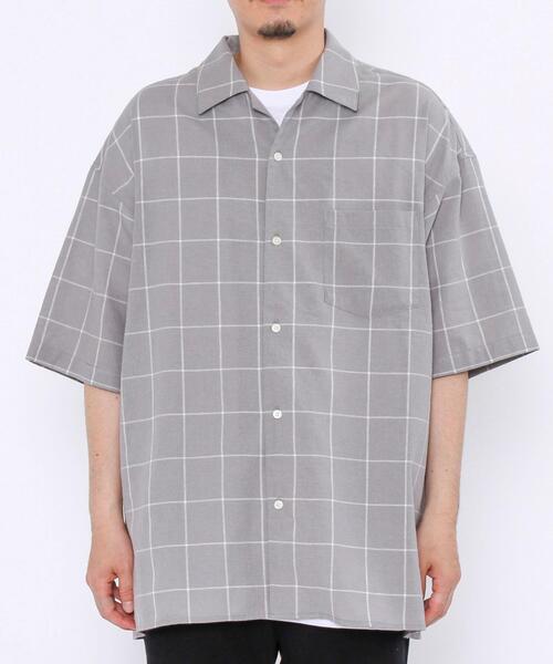 coen（コーエン）の「ヨクバリネン・チェックショートスリーブシャツ（シャツ/ブラウス・メンズ・ライトグレー/ベージュ・LARGE/MEDIUM/X-LARGE/SMALL）」の17枚目の写真