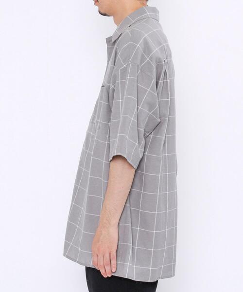 coen（コーエン）の「ヨクバリネン・チェックショートスリーブシャツ（シャツ/ブラウス・メンズ・ライトグレー/ベージュ・LARGE/MEDIUM/X-LARGE/SMALL）」の19枚目の写真