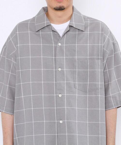 coen（コーエン）の「ヨクバリネン・チェックショートスリーブシャツ（シャツ/ブラウス・メンズ・ライトグレー/ベージュ・LARGE/MEDIUM/X-LARGE/SMALL）」の21枚目の写真