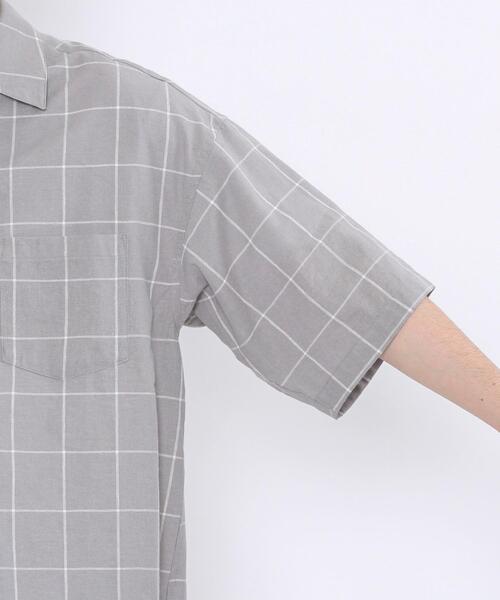 coen（コーエン）の「ヨクバリネン・チェックショートスリーブシャツ（シャツ/ブラウス・メンズ・ライトグレー/ベージュ・LARGE/MEDIUM/X-LARGE/SMALL）」の22枚目の写真