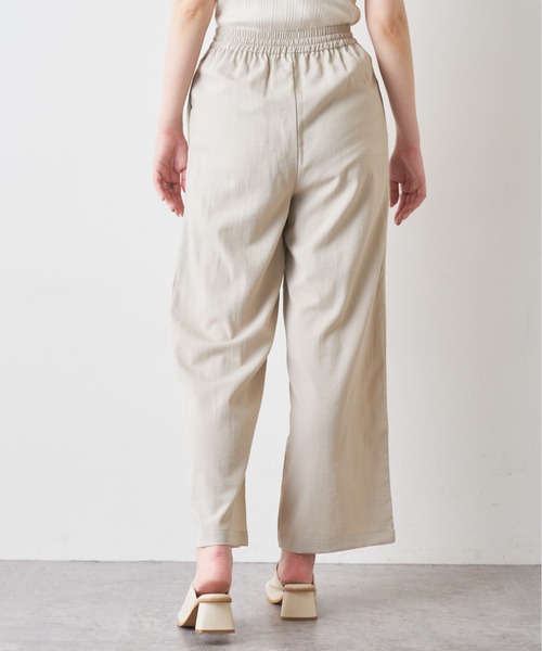 natural couture（ナチュラルクチュール）の「リネンライク楽ちんスラブパンツ（その他パンツ・レディース・ブラック/ミント/ライトベージュ・FREE）」の21枚目の写真