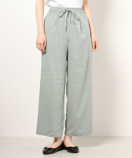 natural couture（ナチュラルクチュール）の「リネンライク楽ちんスラブパンツ（その他パンツ・レディース・ブラック/ミント/ライトベージュ・FREE）」の18枚目の写真