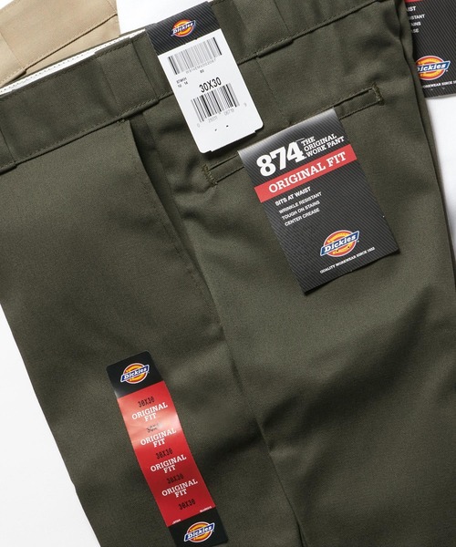 Dickies（ディッキーズ）の「Dickies / ディッキーズ THE ORIGINAL 874 ワイドチノパンツ（チノパンツ・メンズ・ホワイト/ブラック/オリーブ/ダークブラウン/インディゴブルー/チャコールグレー/キャメル/グリーン系その他/マルーン/シルバーグレー/サンドベージュ/カモフラージュ/ネイビー系・28inch/34inch/30inch/32inch/36inch）」の8枚目の写真