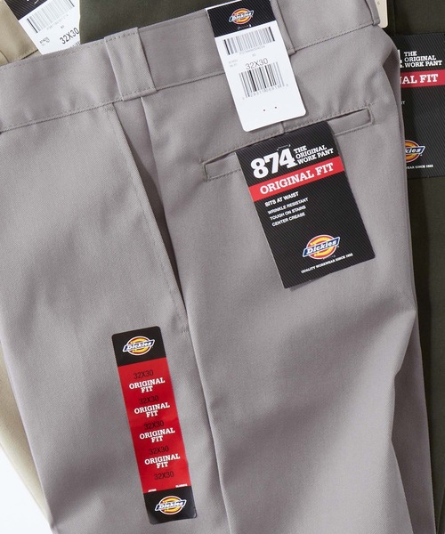 Dickies（ディッキーズ）の「Dickies / ディッキーズ THE ORIGINAL 874 ワイドチノパンツ（チノパンツ・メンズ・ホワイト/ブラック/オリーブ/ダークブラウン/インディゴブルー/チャコールグレー/キャメル/グリーン系その他/マルーン/シルバーグレー/サンドベージュ/カモフラージュ/ネイビー系・28inch/34inch/30inch/32inch/36inch）」の5枚目の写真