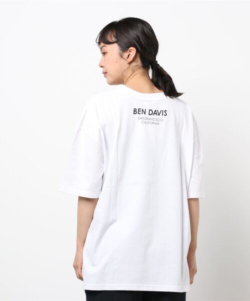 BEN DAVIS（ベンデイビス）の「BEN DAVIS ladies PRINT TEE（Tシャツ/カットソー・レディース・ホワイト/ブラック・MEDIUM/LARGE）」の3枚目の写真