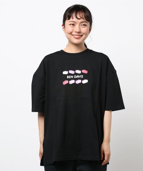 BEN DAVIS（ベンデイビス）の「BEN DAVIS ladies PRINT TEE（Tシャツ/カットソー・レディース・ホワイト/ブラック・MEDIUM/LARGE）」の6枚目の写真