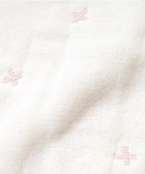 10mois（ディモワ）の「【10mois(ディモワ)】ふくふくガーゼ クロス柄2wayビブ(2枚セット)（スタイ/よだれかけ・キッズ・ライトブルー/ベビーピンク・ONE SIZE）」の12枚目の写真