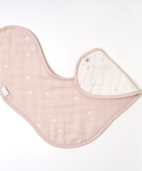 10mois（ディモワ）の「【10mois(ディモワ)】ふくふくガーゼ クロス柄2wayビブ(2枚セット)（スタイ/よだれかけ・キッズ・ライトブルー/ベビーピンク・ONE SIZE）」の9枚目の写真