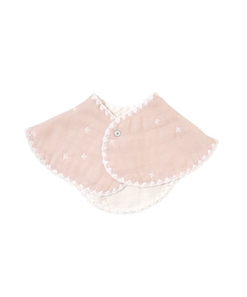 10mois（ディモワ）の「【10mois(ディモワ)】ふくふくガーゼ クロス柄2wayビブ(2枚セット)（スタイ/よだれかけ・キッズ・ライトブルー/ベビーピンク・ONE SIZE）」の6枚目の写真