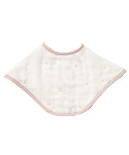 10mois（ディモワ）の「【10mois(ディモワ)】ふくふくガーゼ クロス柄2wayビブ(2枚セット)（スタイ/よだれかけ・キッズ・ライトブルー/ベビーピンク・ONE SIZE）」の7枚目の写真