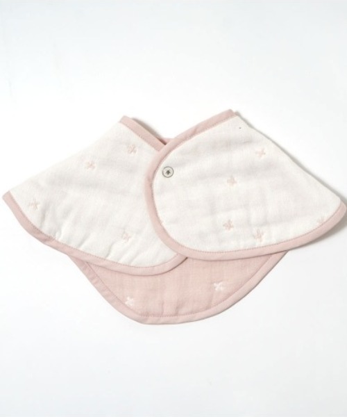 10mois（ディモワ）の「【10mois(ディモワ)】ふくふくガーゼ クロス柄2wayビブ(2枚セット)（スタイ/よだれかけ・キッズ・ライトブルー/ベビーピンク・ONE SIZE）」の8枚目の写真