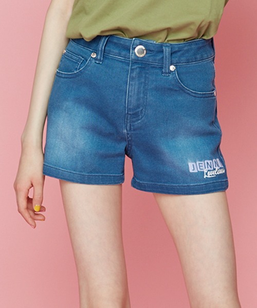 JENNI love(ジェニィラブ)の「接触冷感ツートンロゴデニムショーパン(デニムパンツ・キッズ・サックスブルー/ブルー・130cm/140cm/150cm/160cm)」の2枚目の写真