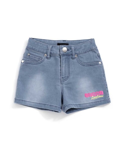 JENNI love(ジェニィラブ)の「接触冷感ツートンロゴデニムショーパン(デニムパンツ・キッズ・サックスブルー/ブルー・130cm/140cm/150cm/160cm)」の12枚目の写真