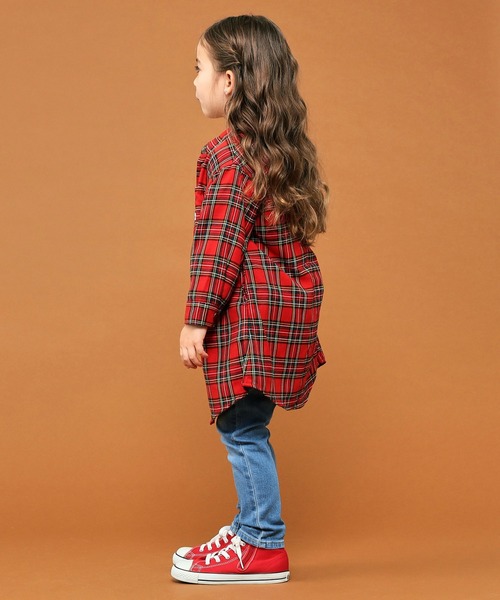 Lee(リー)の「Lee/リー デニム シャツワンピース(シャツワンピース・キッズ・ワンウォッシュ/インディゴブルー/グリーン系その他/レッド系その他・110/100/120/130/150/140)」の20枚目の写真