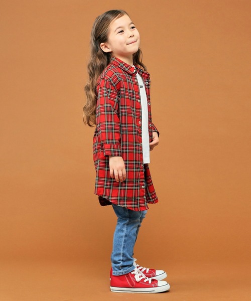 Lee(リー)の「Lee/リー デニム シャツワンピース(シャツワンピース・キッズ・ワンウォッシュ/インディゴブルー/グリーン系その他/レッド系その他・110/100/120/130/150/140)」の19枚目の写真