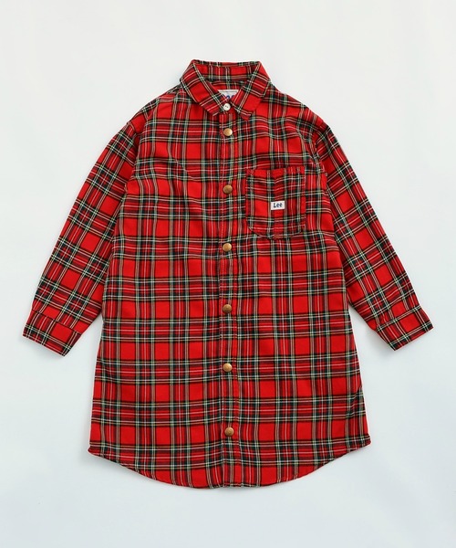 Lee(リー)の「Lee/リー デニム シャツワンピース(シャツワンピース・キッズ・ワンウォッシュ/インディゴブルー/グリーン系その他/レッド系その他・110/100/120/130/150/140)」の5枚目の写真