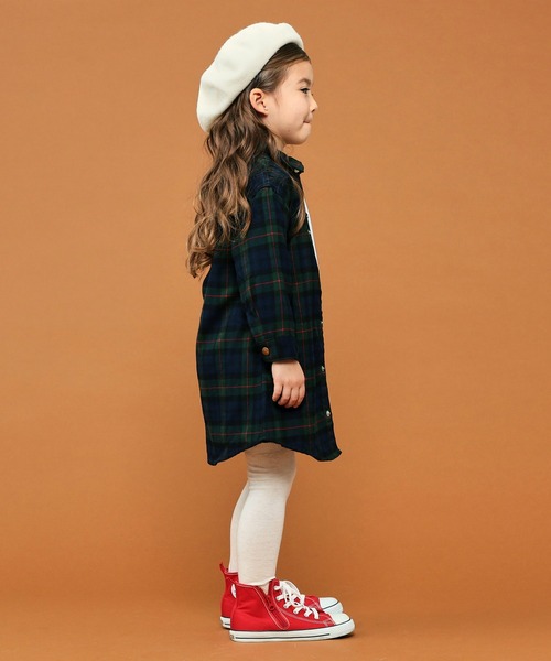 Lee(リー)の「Lee/リー デニム シャツワンピース(シャツワンピース・キッズ・ワンウォッシュ/インディゴブルー/グリーン系その他/レッド系その他・110/100/120/130/150/140)」の9枚目の写真