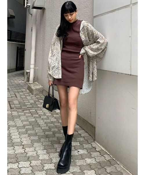 EMODA（エモダ）の「シアーオープンシャツ（シャツ/ブラウス・レディース・カーキ/その他1/その他/ブラック・FREE）」の7枚目の写真