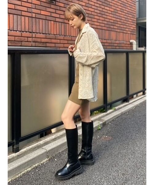 EMODA（エモダ）の「シアーオープンシャツ（シャツ/ブラウス・レディース・カーキ/その他1/その他/ブラック・FREE）」の8枚目の写真