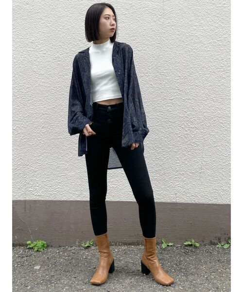 EMODA（エモダ）の「シアーオープンシャツ（シャツ/ブラウス・レディース・カーキ/その他1/その他/ブラック・FREE）」の16枚目の写真