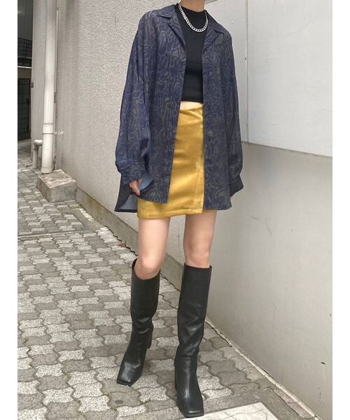 EMODA（エモダ）の「シアーオープンシャツ（シャツ/ブラウス・レディース・カーキ/その他1/その他/ブラック・FREE）」の19枚目の写真