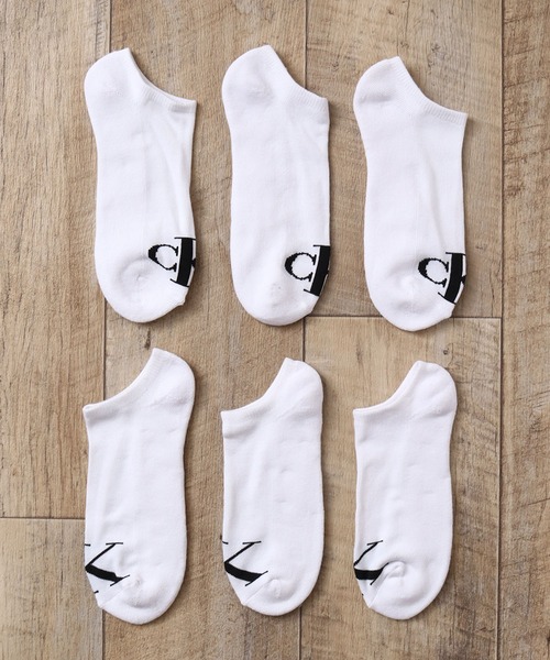 Calvin Klein（カルバン・クライン）の「【Calvin Klein/カルバンクライン】ワンポイントロゴ くるぶしソックス 6足セット（ソックス/靴下・メンズ・ブラック/マルチ/ホワイト・FREE）」の11枚目の写真