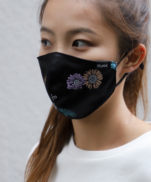 X-girl（エックスガール）の「CHINESE JACQUARD FACE MASK（マスク・レディース・マルチ・ONE SIZE）」の8枚目の写真
