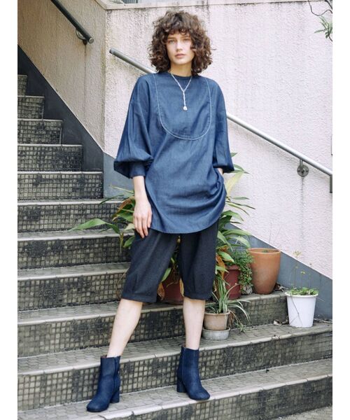 Ungrid(アングリッド)の「【10周年限定】オーガニックコットンデニムドレスシャツ(シャツ/ブラウス・レディース・ブルー/インディゴブルー・FREE)」の10枚目の写真