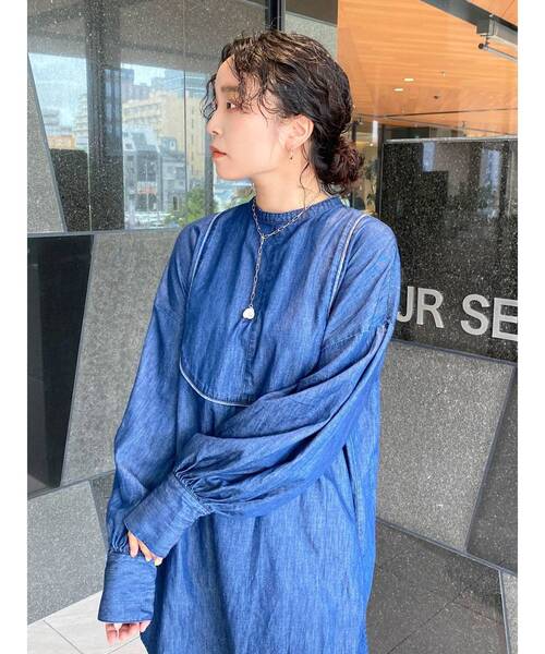 Ungrid(アングリッド)の「【10周年限定】オーガニックコットンデニムドレスシャツ(シャツ/ブラウス・レディース・ブルー/インディゴブルー・FREE)」の20枚目の写真