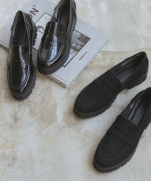 titivate（ティティベイト）の「ﾌﾟﾗｯﾄﾌｫｰﾑﾛｰﾌｧｰ（ローファー・レディース・ブラック/ブラック系その他・LL/M/S/L）」の2枚目の写真