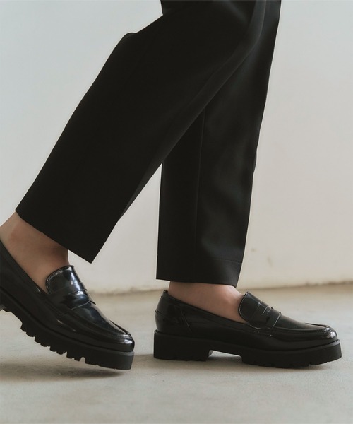 titivate（ティティベイト）の「ﾌﾟﾗｯﾄﾌｫｰﾑﾛｰﾌｧｰ（ローファー・レディース・ブラック/ブラック系その他・LL/M/S/L）」の4枚目の写真