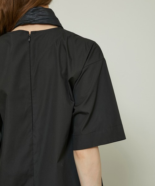 ELIN（エリン）の「【ELIN(エリン)】ポプリンボウアットドレス 12101-24-1106（ワンピース・レディース・ブラック・36）」の7枚目の写真