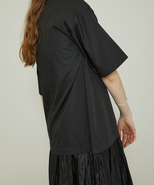 ELIN（エリン）の「【ELIN(エリン)】ポプリンボウアットドレス 12101-24-1106（ワンピース・レディース・ブラック・36）」の8枚目の写真