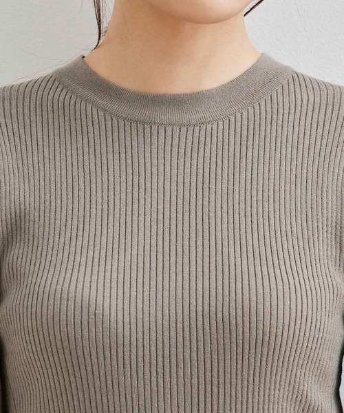 ROPE' PICNIC（ロペピクニック）の「袖ディティールニットプルオーバー（ニット/セーター・レディース・ブラック/ベージュ/ワイン/ブラウン系その他2・38）」の6枚目の写真