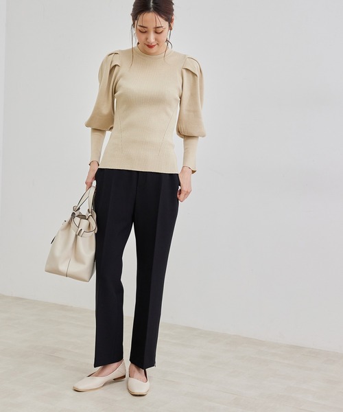 ROPE' PICNIC（ロペピクニック）の「袖ディティールニットプルオーバー（ニット/セーター・レディース・ブラック/ベージュ/ワイン/ブラウン系その他2・38）」の15枚目の写真