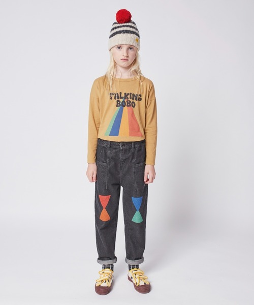 BOBO CHOSES（ボボショーズ）の「Talking Bobo Rainbow long sleeve T-shirt（Tシャツ/カットソー・キッズ・マスタード・8YEAR/2-3YEAR/4-5YEAR/6-7YEAR/10YEAR）」の2枚目の写真