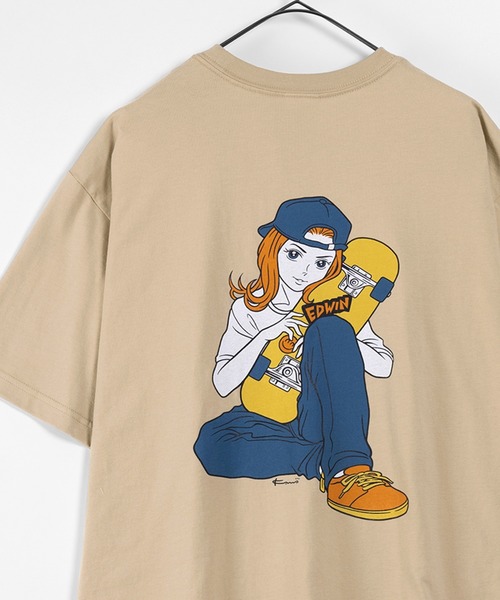 make a ray!(メイク ア レイ!)の「アーティストコラボ オリジナルイラスト プリントTシャツ/ユニセックス(Tシャツ/カットソー・メンズ・A/B/C/D/E/F/G/H/I/J/K/L/M/N/O/P/Q/R/S/T/U/V/W/X/Y/Z・M/L/XL)」の4枚目の写真