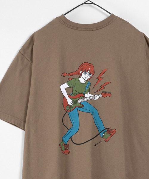 make a ray!(メイク ア レイ!)の「アーティストコラボ オリジナルイラスト プリントTシャツ/ユニセックス(Tシャツ/カットソー・メンズ・A/B/C/D/E/F/G/H/I/J/K/L/M/N/O/P/Q/R/S/T/U/V/W/X/Y/Z・M/L/XL)」の6枚目の写真