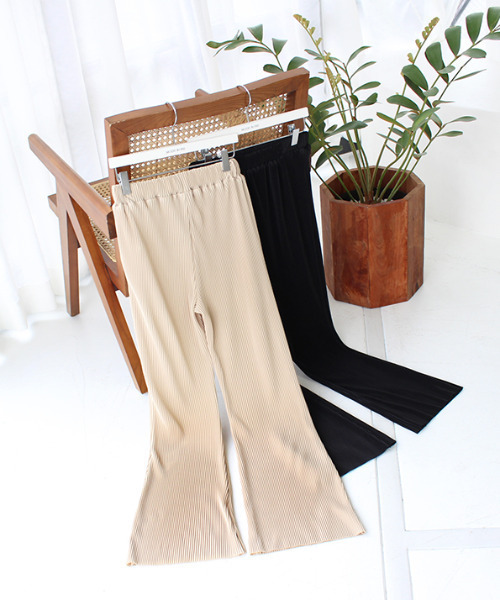 MODE ROBE（モードローブ）の「リブパンツ（その他パンツ・レディース・ブラック/ベージュ・FREE）」の7枚目の写真