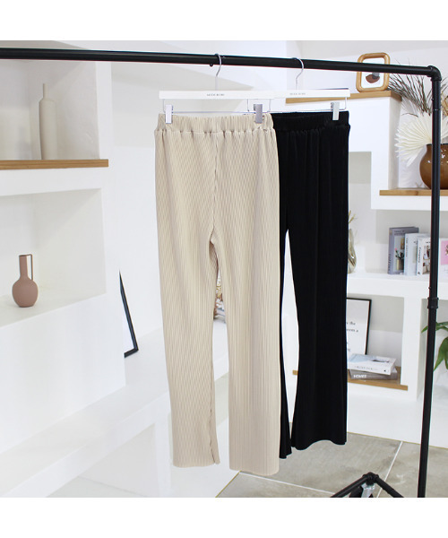 MODE ROBE（モードローブ）の「リブパンツ（その他パンツ・レディース・ブラック/ベージュ・FREE）」の11枚目の写真