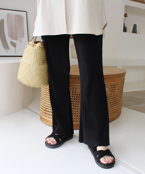 MODE ROBE（モードローブ）の「リブパンツ（その他パンツ・レディース・ブラック/ベージュ・FREE）」の12枚目の写真