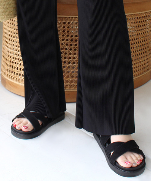 MODE ROBE（モードローブ）の「リブパンツ（その他パンツ・レディース・ブラック/ベージュ・FREE）」の16枚目の写真