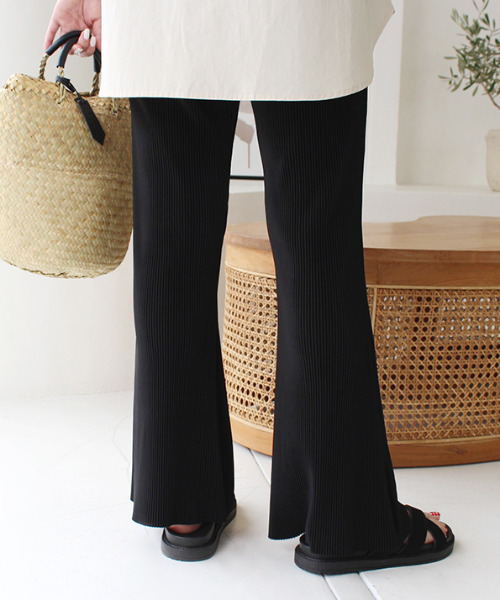 MODE ROBE（モードローブ）の「リブパンツ（その他パンツ・レディース・ブラック/ベージュ・FREE）」の18枚目の写真