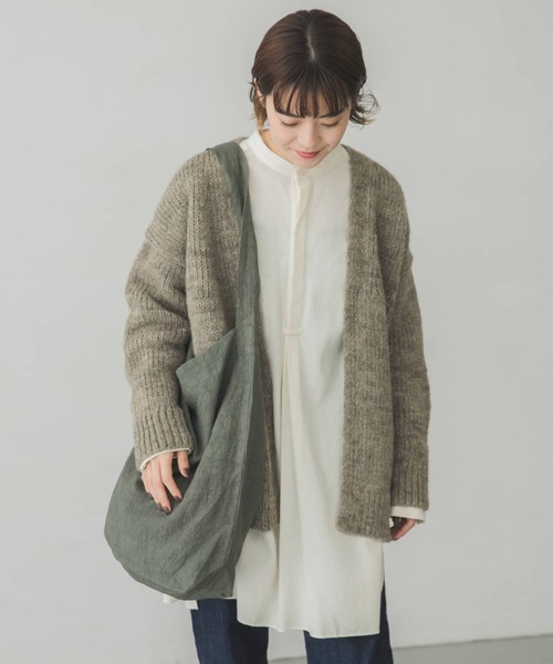かぐれ(カグレ)の「リネンショルダーバッグ(ショルダーバッグ・レディース・チャコールグレー/カーキ/ピンク/グレー系その他・FREE)」の11枚目の写真