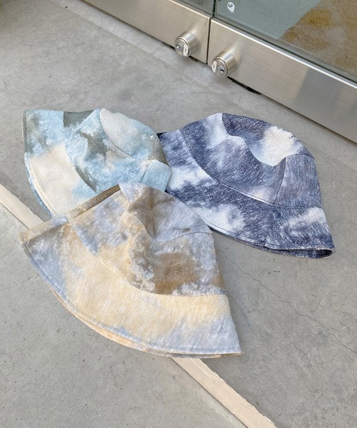 Marient(マリエント)の「タイダイバケットHat/ハット(ハット・レディース・グレー/ベージュ/ライトブルー・FREE)」の2枚目の写真