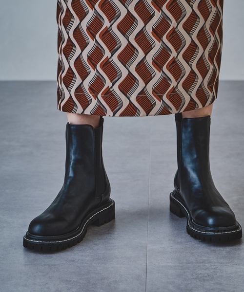 ORiental TRaffic（オリエンタルトラフィック）の「スクエアトゥチェルシーブーツ/11410（ブーツ・レディース・ブラック/グレー/ホワイト・S/M/L/LL/3L/SS）」の12枚目の写真