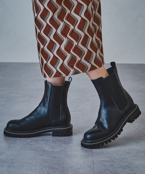 ORiental TRaffic（オリエンタルトラフィック）の「スクエアトゥチェルシーブーツ/11410（ブーツ・レディース・ブラック/グレー/ホワイト・S/M/L/LL/3L/SS）」の11枚目の写真